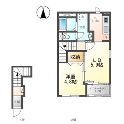 鎌田新築アパートの物件間取画像